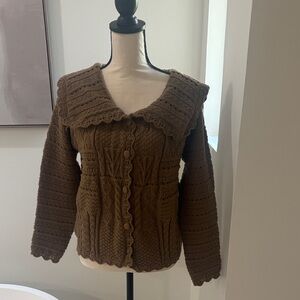 Brown Knit Women's Sweater